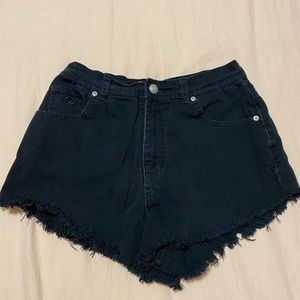 Black jean shorts
